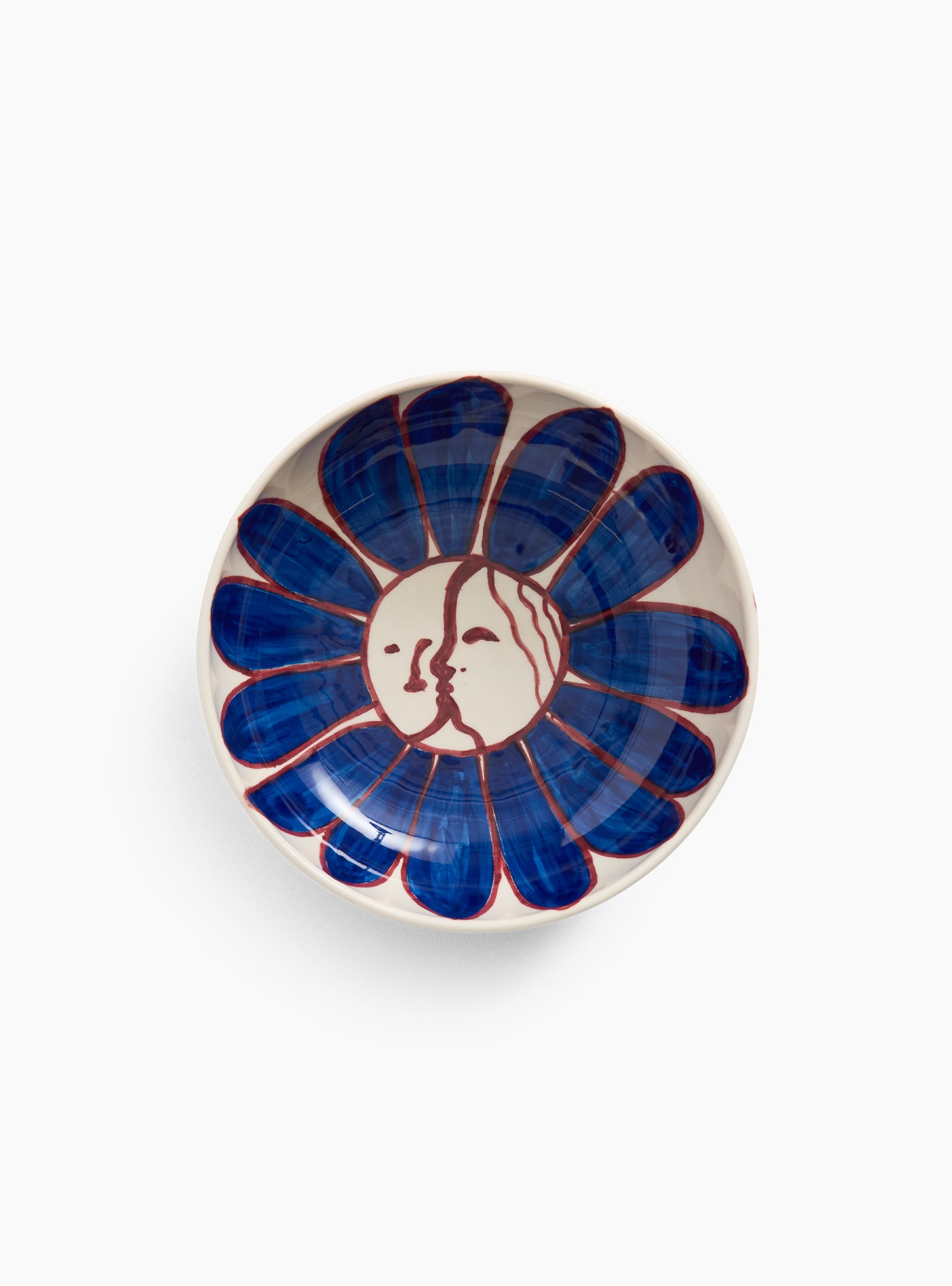 La Pittura Plate Deep Blue Flower - Thumbnail 2