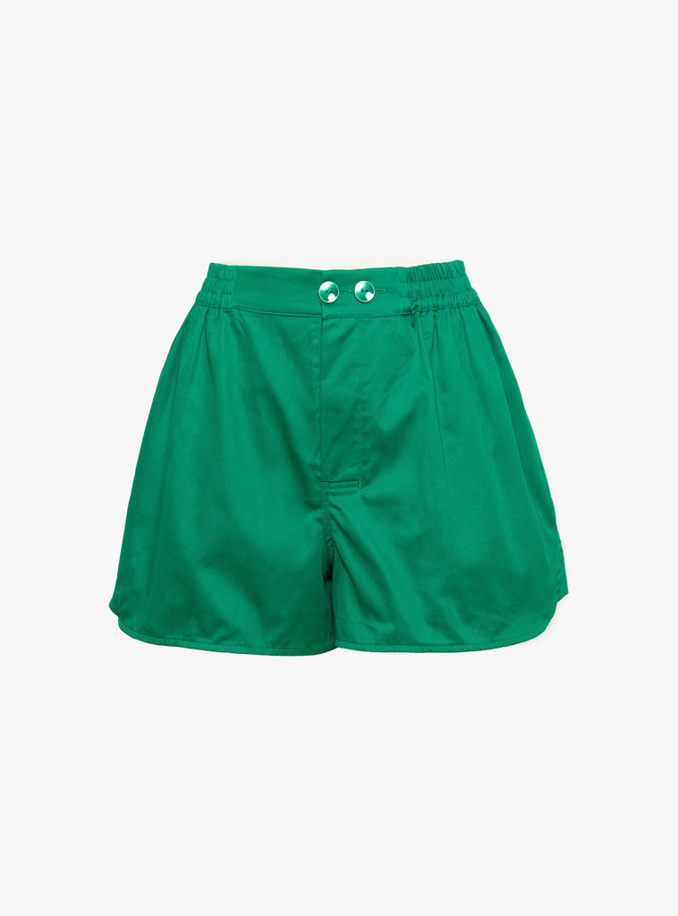 The Outline Pyjama Shorts in Emerald Green from HAY at Couverture & The Garbstore
Front