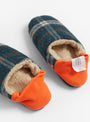 Shaggy Tartan Quilted Boa Orange slippers from Merippa at Couverture & The Garbstore
side