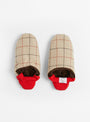 Recycled Wool Micro Boa Red slippers from Merippa from Couverture & The Garbstore
front 