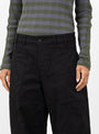 Peggy Trouser Black by YMC at Couverture & The Garbstore model detail 