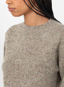 Jets Crew Neck Knit Natural by YMC at Couverture & The Garbstore model detail 