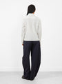 Marianne Long Sleeve Shirt Natural Stripe by YMC at Couverture & The Garbstore model back