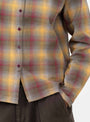 Marianne Long Sleeve Shirt Multi Check by YMC at Couverture & The Garbstore model detail 