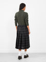 Rosetta Skirt Navy Black and Grey by YMC at Couverture & The Garbstore model back