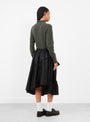 Draped Black Skirt by YMC at Couverture & The Garbstore model back