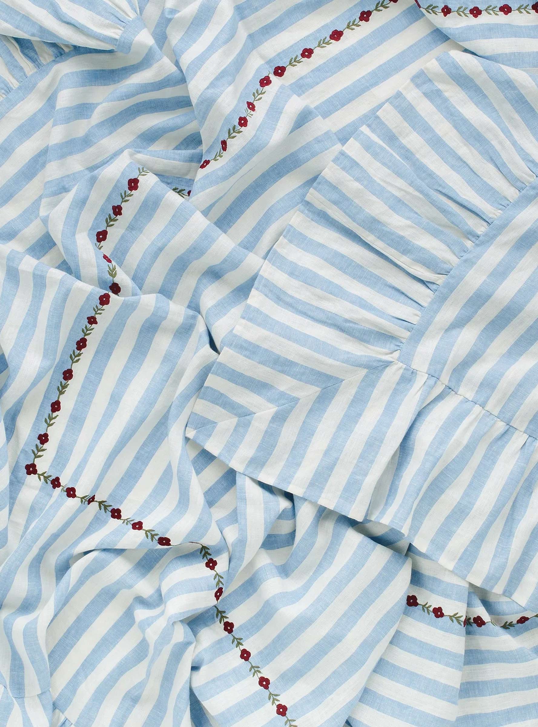 Candy Stripe Embroidered Tablecloth - Thumbnail 2