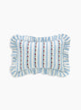The Candy Stripe Embroidered Frill Cushion from Projektityyny at Couverture & The Garbstore
front 