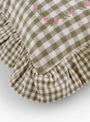 Gingham Frill emboidered Cushion