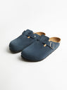 Boston Suede Sandal New Navy from Birkenstock at Couverture & The Garbstore
front 
