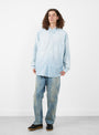 No.37 Washed Wide Denim Pants Indigo from A.PRESSE at Couverture & The Garbstore model front 