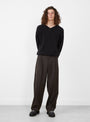 Classic Trousers Coffee Twill Wool from mfpen at Couverture & The Garbstore 
model front