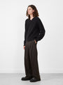 Classic Trousers Coffee Twill Wool from mfpen at Couverture & The Garbstore 
model side