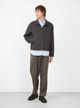 Mail Jacket Brown Melange Stripe by mfpen at Couverture & The Garbstore  model front 