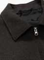 Mail Jacket Brown Melange Stripe by mfpen at Couverture & The Garbstore Collar Detail