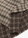 Wool Scarf Brown Double Faced Check from mfpen at Couverture & The Garbstore detail 