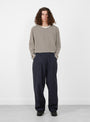 Indigo Deck Pants from nanamica at Couverture & The Garbstore model front 