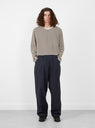 Indigo Deck Pants from nanamica at Couverture & The Garbstore model front 