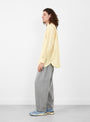  Regular Collar Wind Shirt in Cream Yellow from nanamica at Couverture & The Garbstore side 