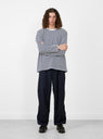 ALPHADRY Club Pants Navy from nanamica at Couverture & The Garbstore model front 