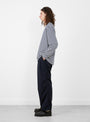 ALPHADRY Club Pants Navy from nanamica at Couverture & The Garbstore model side 