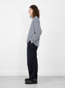 ALPHADRY Club Pants Navy from nanamica at Couverture & The Garbstore model side 