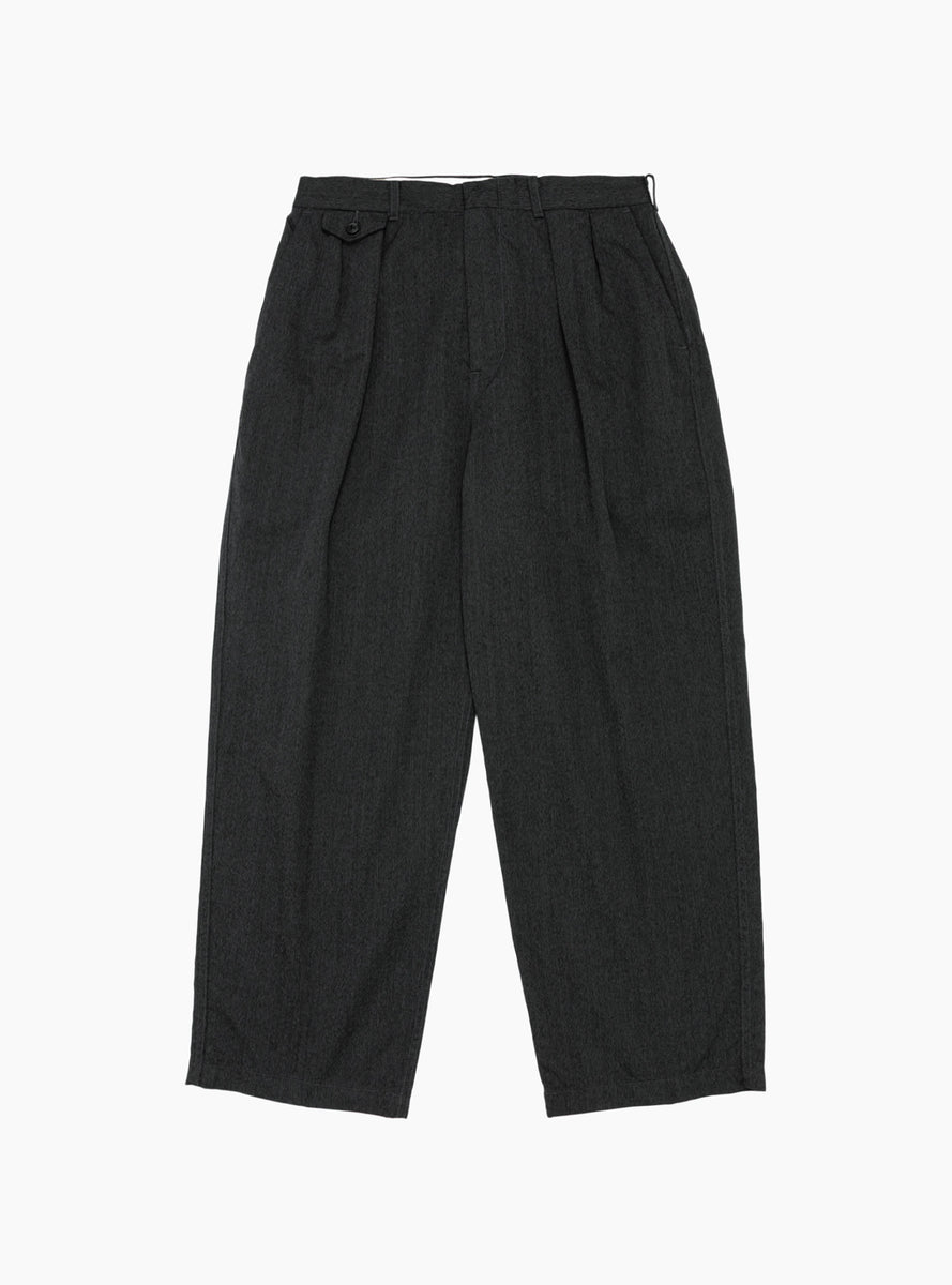 Wool Gabardine Pleat Pants Charcoal by nanamica | Couverture & The