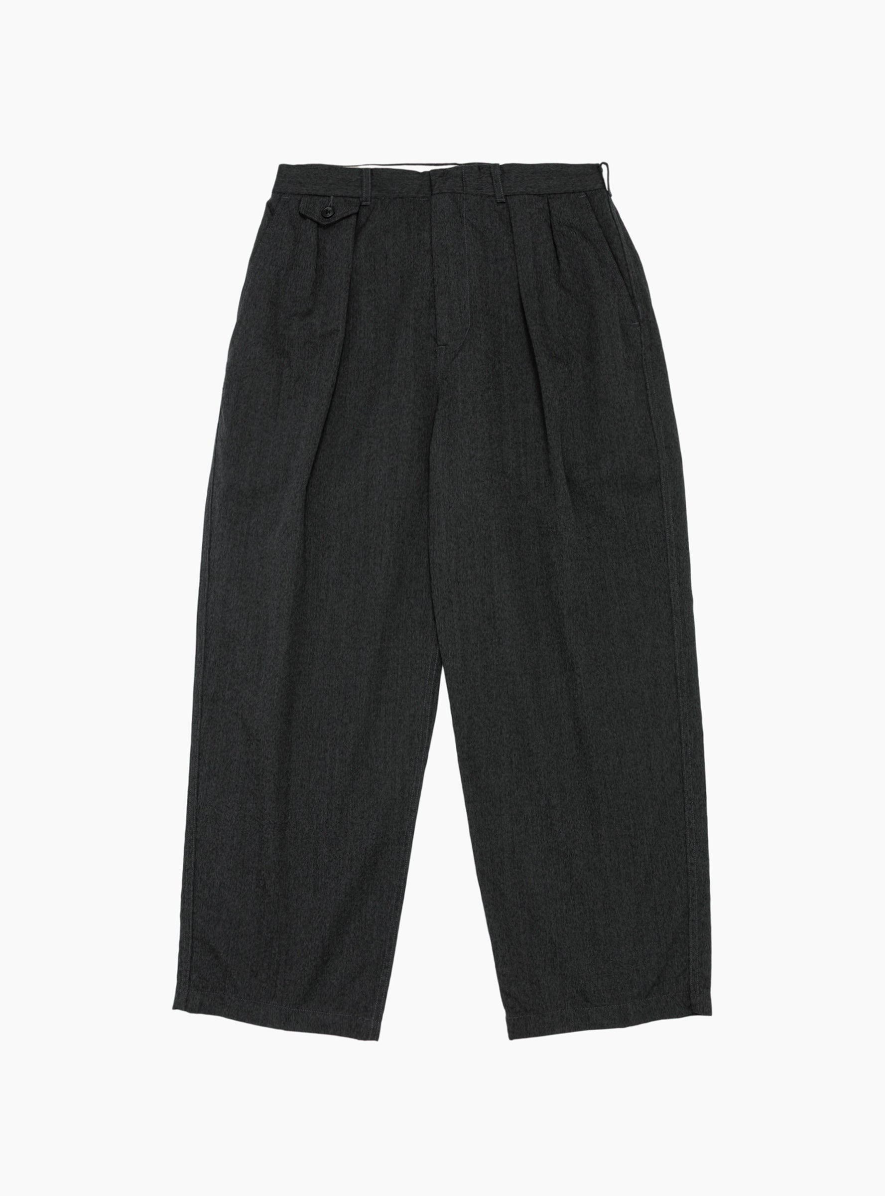 Wool Gabardine Pleat Pants Charcoal by nanamica | Couverture