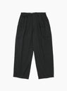 Wool Gabardine Pleat Pants in Charcoal from nanamica at Couverture & The Garbstore
front