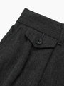 Wool Gabardine Pleat Pants in Charcoal from nanamica at Couverture & The Garbstore
detail
