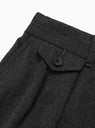 Wool Gabardine Pleat Pants in Charcoal from nanamica at Couverture & The Garbstore
detail