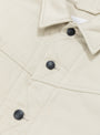 Insulation Jacket Ivory from nanamica at Couverture & The Garbstore - Button and Collar Detail