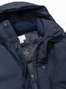 GORE-TEX Down Coat Navy from nanamica at Couverture & The Garbstore - Hood and zip detail