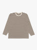 COOLMAX Stripe Jersey Long Sleeve Tee in Brown & Natural from nanamica at Couverture & The Garbstore 
Front 