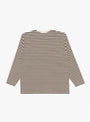 COOLMAX Stripe Jersey Long Sleeve Tee in Brown & Natural from nanamica at Couverture & The Garbstore 
back