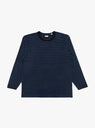  COOLMAX Stripe Jersey Long Sleeve Tee in Black & Navy from nanamica at Couverture & The Garbstore 
Front 