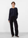 Virginia Knit Cardigan Navy from Soeur at Couverture & The Garbstore
model front 