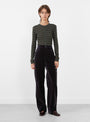 Celestin Velvet Trousers Anthracite from Soeur at Couverture & The Garbstore
model front 