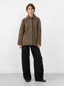 Vincenzo Suede Jacket Dark Khaki from Soeur at Couverture & The Garbstore
model front 
