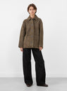 Vincenzo Suede Jacket Dark Khaki from Soeur at Couverture & The Garbstore
model front 