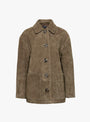 Vincenzo Suede Jacket Dark Khaki from Soeur at Couverture & The Garbstore
Front 