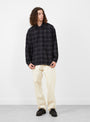 Wray Shirt Cotton Check Black and Grey from YMC at Couverture & The Garbstore
model front