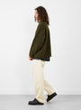The Studio Sweatshirt in Dark Green from YMC at Couverture & The Garbstore
model side 
