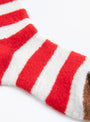  Wool Bouclette Socks in Red and White Striped from Bonne Maison at Couverture & The Garbstore
detail 