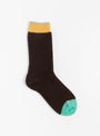 Wool Bouclette Socks in Plain Black from Bonne Maison at Couverture & The Garbstore Front 