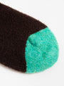 Wool Bouclette Socks in Plain Black from Bonne Maison at Couverture & The Garbstore close up 