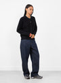 Lotus Cardigan Black From YMC at Couverture & The Garbstore Model Side