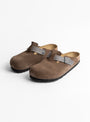 Boston Suede Concrete Grey by Birkenstocks at Couverture & The Garbstore Three Quarter