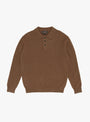 Knit Polo 9G Brown by Beams Plus at Couverture & The Garbstore Front