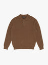 Knit Polo 9G Brown by Beams Plus at Couverture & The Garbstore Front